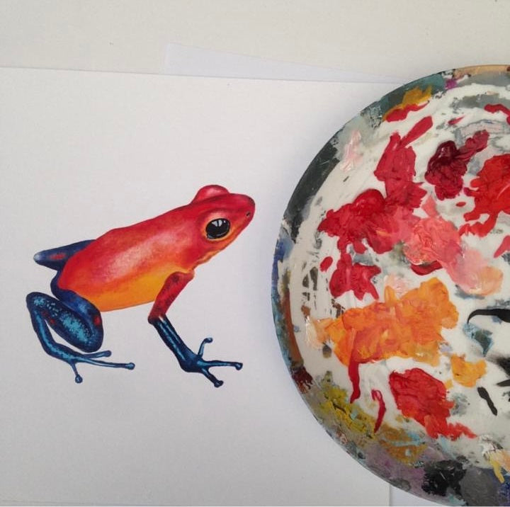 Blue Jeans Frog Print - Daniela Mejia